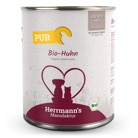 Herrmann's | Bio Huhn Reinfleisch | Kreativ-Mix | 30 x 800 g
