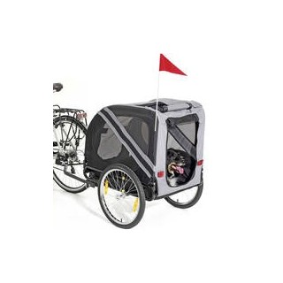 Pet Traveler Fahrradanhänger, schwarz/grau