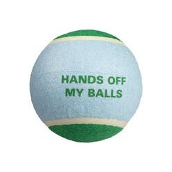 Coockoo Hundespielzeug XL Tennisball Hands off