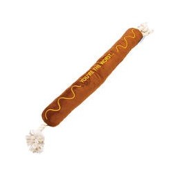 Beeztees Hundespielzeug BBQ Wurst mit Seil