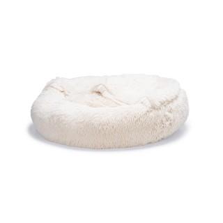 Beeztees Yala Hundebett Beige Plüsch Ø 60 cm