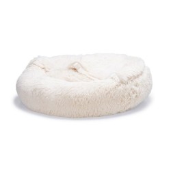 Beeztees Yala Hundebett Beige Plüsch Ø 70 cm