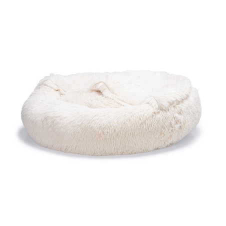 Beeztees Yala Hundebett Beige Plüsch Ø 70 cm