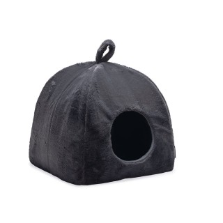 Beeztees Moza Katzenhaus Plüsch 40x40 cm Anthrazit