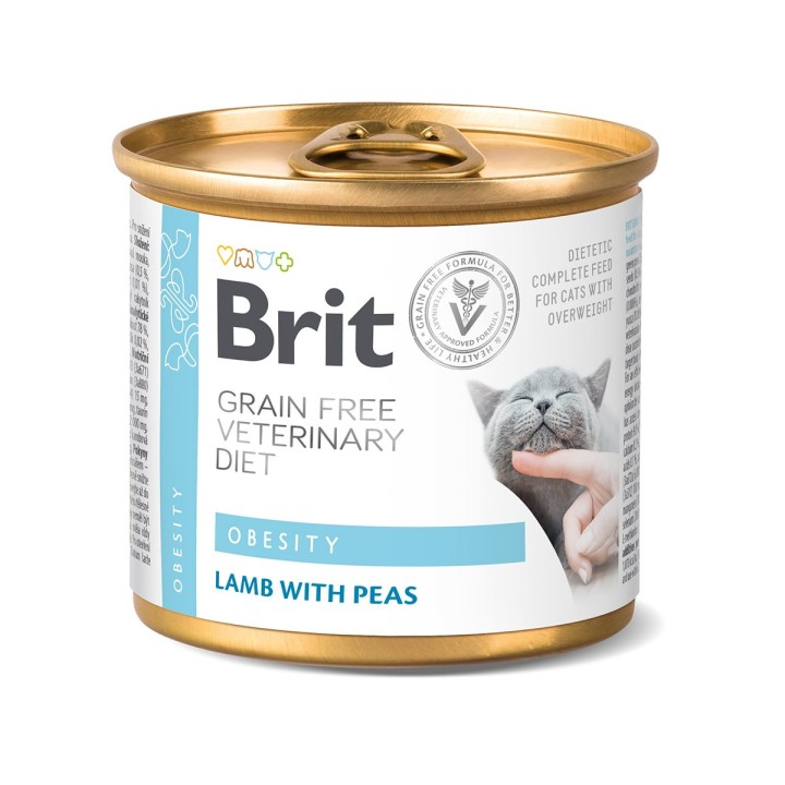 Brit Vet Diet Cat Cans Obesity 6x200 g