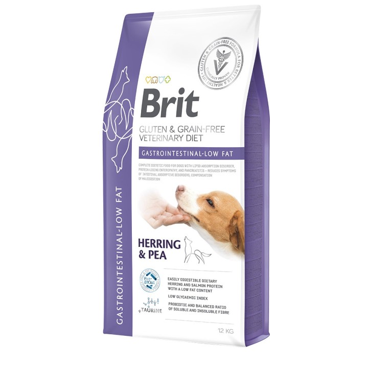 Brit Vet Diet Dog Gastrointestinal Low Fat 12 kg