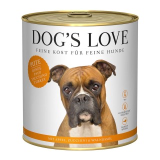 Dog's Love Classic Pute mit Apfel, Zucchini und Walnussöl 6x800g