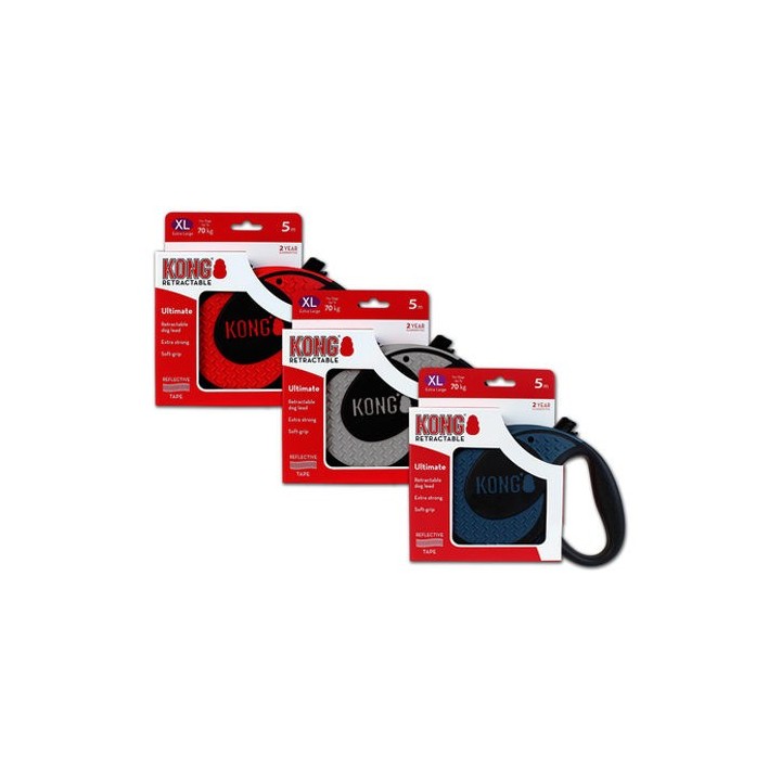 KONG Retractable Leash Ultimate - Grau