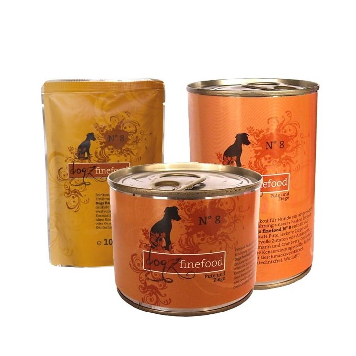 dogz finefood No. 8 Pute & Ziege 6x400g