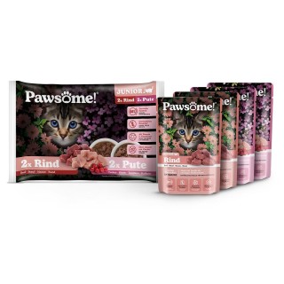 Pawsome Junior Rind & Pute Mixpack 4x85g