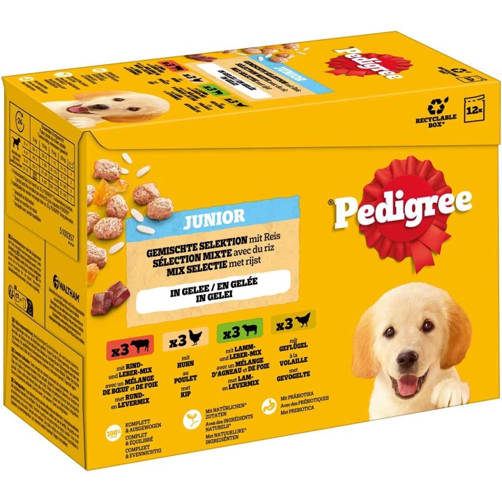 Pedigree Junior Gemischte Selektion in Gelee 24x100 g