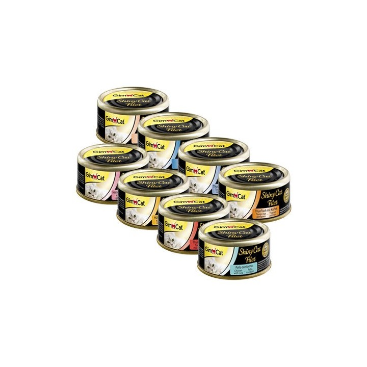GimCat ShinyCat Filet Katzenfutter - Dosen - Thunfisch - 24 x 70 g