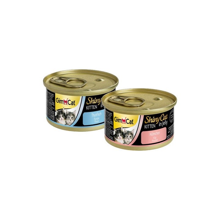 GimCat ShinyCat Jelly Kittenfutter - Dosen - Huhn - 24 x 70 g