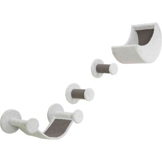 Trixie Wand-Set Plüsch 4 Teile weiß/grau