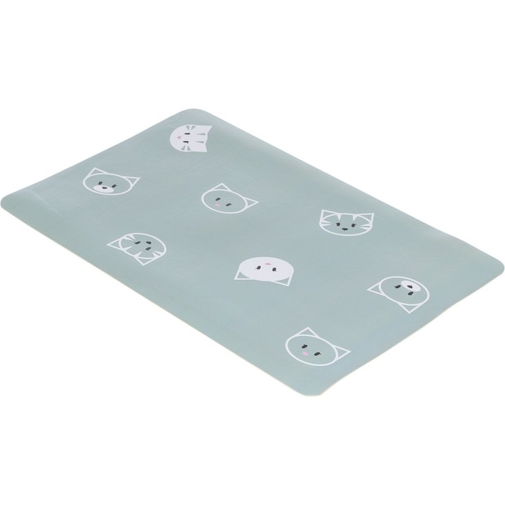 TRIXIE Napfunterlage Katze Mimi, 44 × 28cm salbei