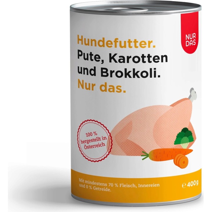 NUR DAS Pute und Karotte Dose 400g - 400 g