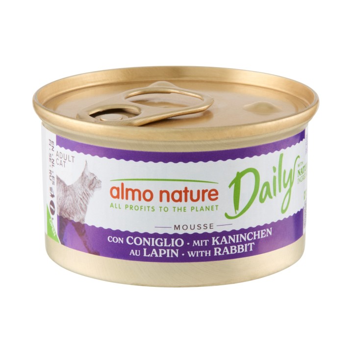 Almo Nature Daily Menu Mousse Katzenfutter - Dosen - Kaninchen - 24 x 85 g