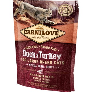 Carnilove Trockenfutter Duck & Turkey - Large Breed Cats - 400 g