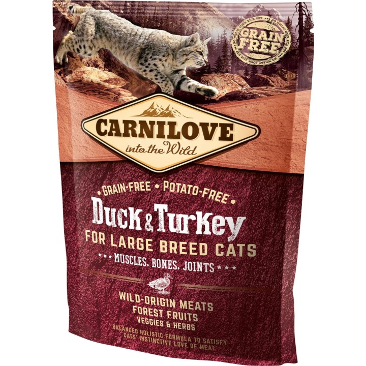 Carnilove Trockenfutter Duck & Turkey - Large Breed Cats - 400 g