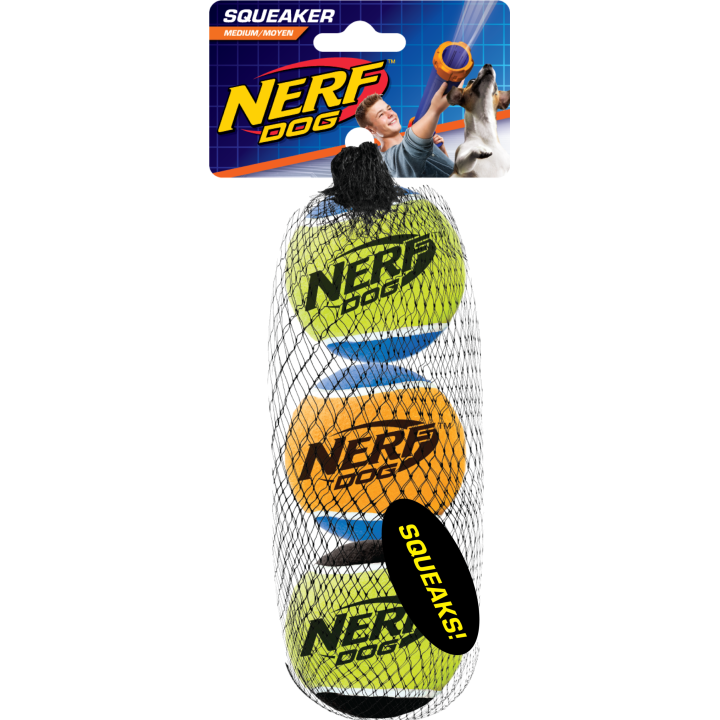 Nerf Tennisbälle mit Quietscher - M