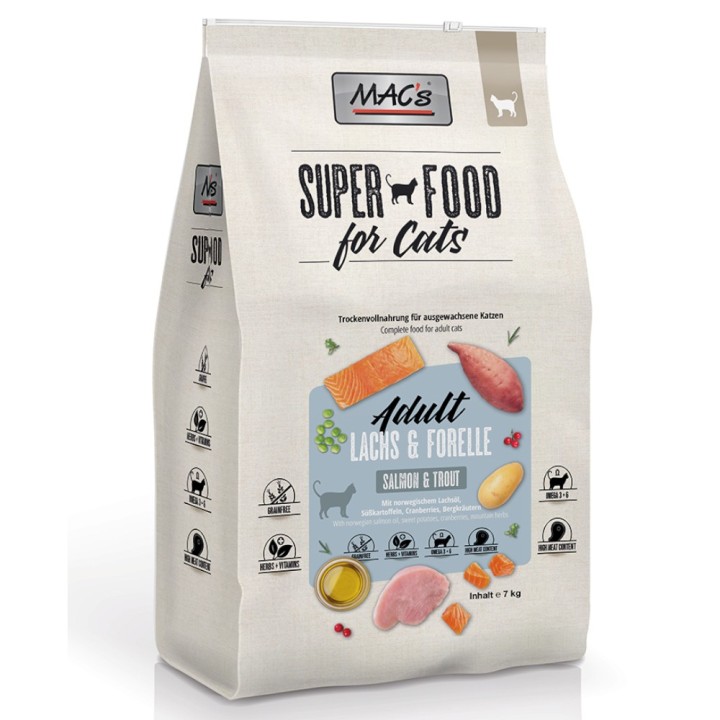 MAC's Superfood for Cats Adult Lachs & Forelle - 7 kg