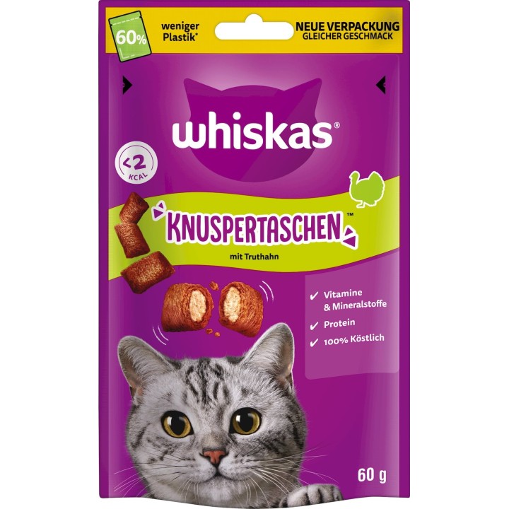 Whiskas Knuspertaschen mit Pute - 60 g