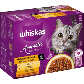 Whiskas Multipack 12 x 85 g - Aromatic SELECTION™ 'Geflügel Auswahl in Sauce' - 1.020 g