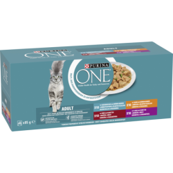 PURINA ONE Megapack Adult Huhn, Rind, Lamm, Fisch 40 x 85g - 3.400 g