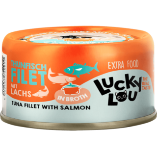 Lucky Lou Extra Food Thunfisch & Lachs in Broth - 70 g