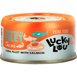 Lucky Lou Extra Food Thunfisch & Lachs in Broth - 70 g