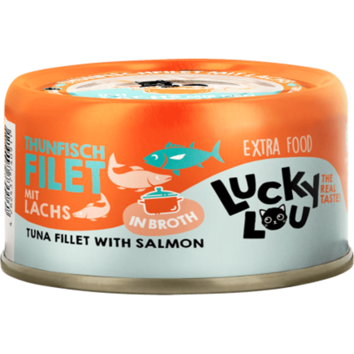 Lucky Lou Extra Food Thunfisch & Lachs in Broth - 70 g