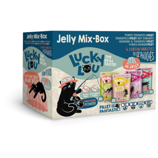Lucky Lou Extra Food Pouch Jelly-Mix-Box 12x70g - 840 g