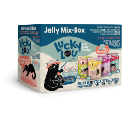 Lucky Lou Extra Food Pouch Jelly-Mix-Box 12x70g - 840 g