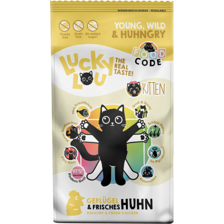 Lucky Lou Food Code Kitten Geflügel & Huhn - 340 g