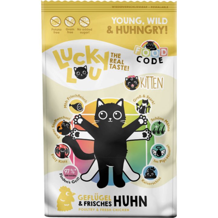 Lucky Lou Food Code Kitten Geflügel & Huhn - 750 g