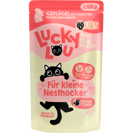 Lucky Lou Lifestage Pouch Kitten Geflügel - 125 g