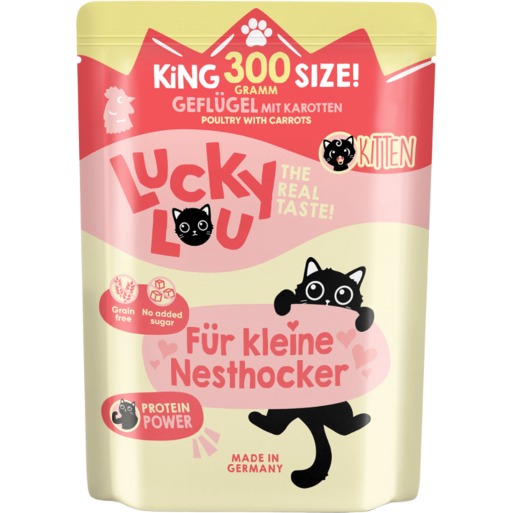 Lucky Lou Lifestage Pouch Kitten Geflügel - 300 g