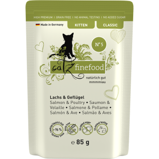 catz finefood Classic Kitten No.05 Lachs und Geflügel - 85 g