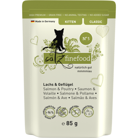 catz finefood Classic Kitten No.05 Lachs und Geflügel - 85 g