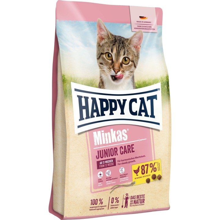 Happy Cat Trockenfutter Minkas Junior Care Geflügel - 1,5 kg
