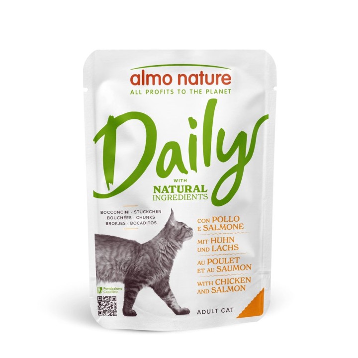 Almo Nature Daily Menu Pouch 6 x 70 g - Huhn und Lachs
