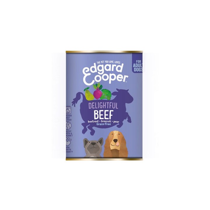 Edgard & Cooper Adult Hundefutter - Dosen - Rindfleisch - 6 x 400 g