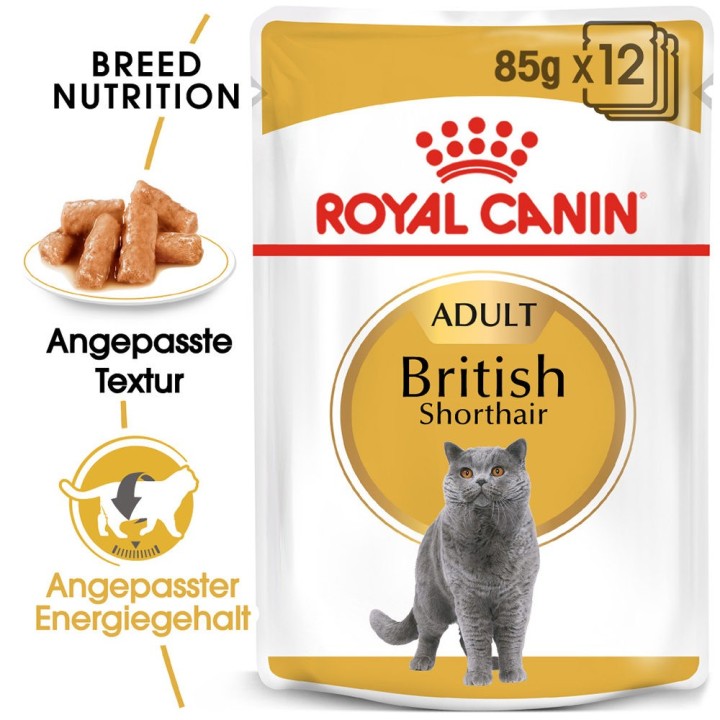 Royal Canin British Shorthair Adult Katzenfutter - Frischebeutel - 12 x 85 g