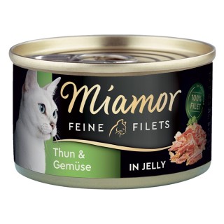 Sparpaket Miamor Feine Filets 24 x 100 g - Thunfisch & Gemüse