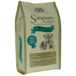 Sparpaket Simpsons Premium 2 x 12 kg - Adult Sensitive Lamm & Kartoffel