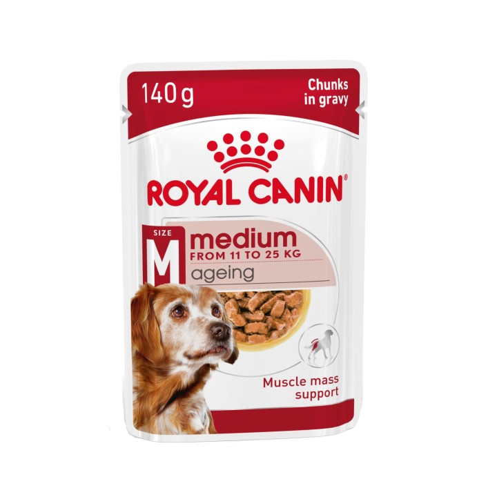 Royal Canin Medium Ageing 7+ Hundefutter - Frischebeutel - 10 x 140g