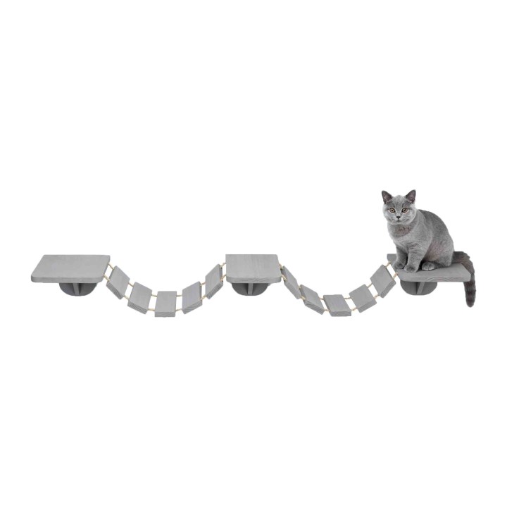 Trixie Kletterleiter zur Wandmontage - Grau