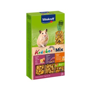 Vitakraft Kräcker Trio-Mix Hamster Honig, Nüsse & Früchte - 3 Stück