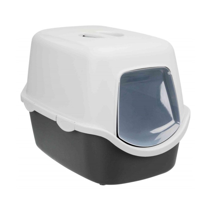 Katzentoilette Vico mit Haube - Dunkelgrau / Hellgrau