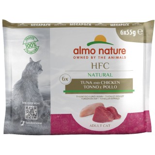 Almo Nature HFC Natural Pouch 6 x 55 g  - Thunfisch und Huhn